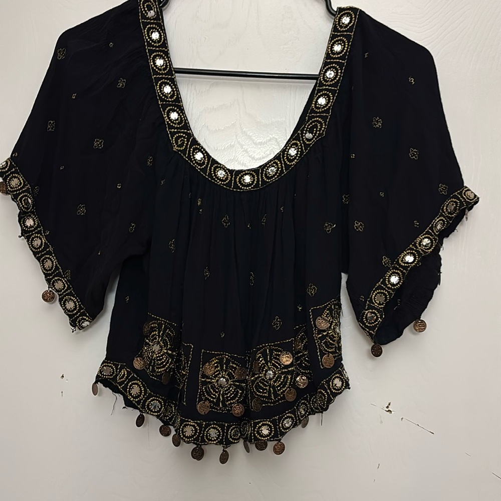Embellished Black Top